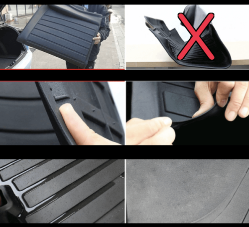 Alternative view of DESLE Tesla Model 3 Trunk Mat,Fit 2020-2023,3Pcs