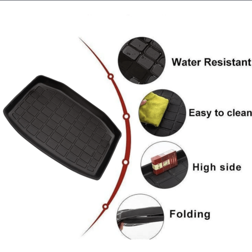 Alternative view of DESLE Tesla Model 3 Fully Cover 3D Trunk Mats.Only Fit New Molde 3 2020-2023.3Pcs