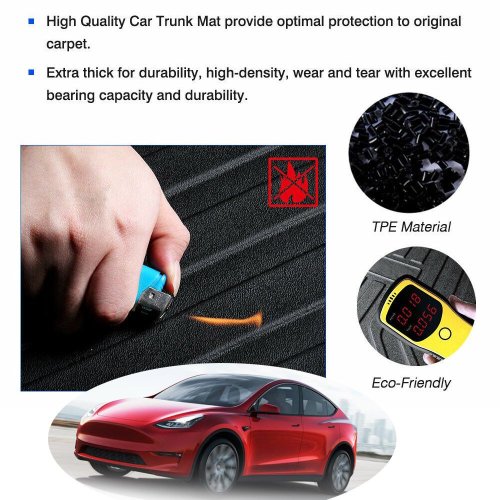 Alternative view of DESLE Tesla Model Y Trunk Mats.Fit Model Y 2020-2025.3Pcs