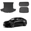 DESLE Tesla Model Y Trunk Mat,Heavy Duty,Fit 2020-2025.3Pcs