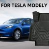 DESLE TPE Material Tesla Model Y Floor Mat.Fit Model Y 2020-2025.  3Pcs - Image 4