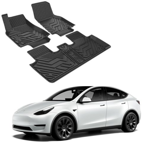 DESLE TPE Material Tesla Model Y Floor Mat.Fit Model Y 2020-2025. 3Pcs