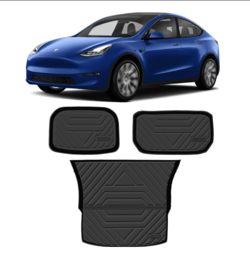 DESLE Tesla Model Y Trunk Mats.Fit Model Y 2020-2025.3Pcs