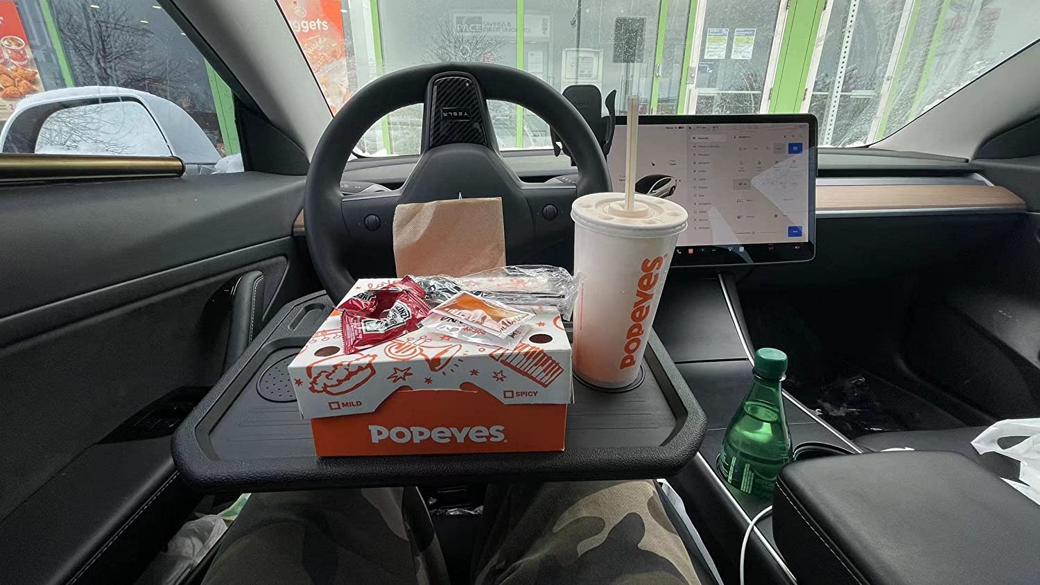 DESLE For Tesla 3/Y Multi-Functional Portable Car Laptop and Food Steering Wheel Tray - Image 3