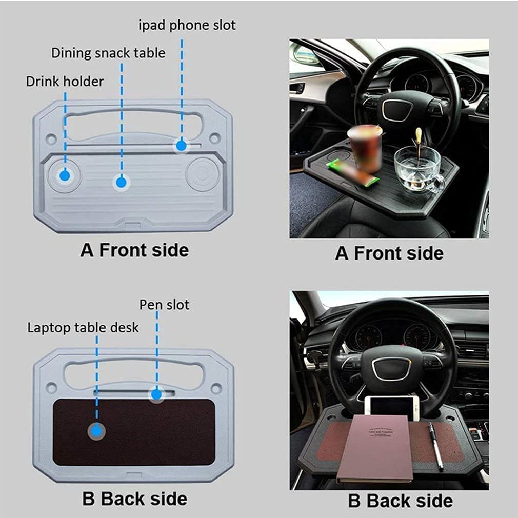 DESLE For Tesla 3/Y Multi-Functional Portable Car Laptop and Food Steering Wheel Tray - Image 4