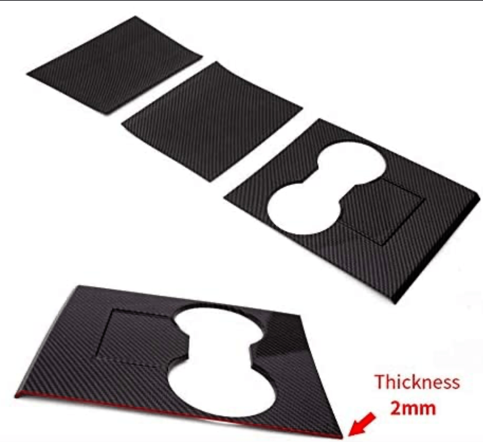 DESLE Only Fit Tesla Model 3 Center Console Cover Kit.Fit 2017-2020 Model 3, Not Fit For New Model 3. - Image 6