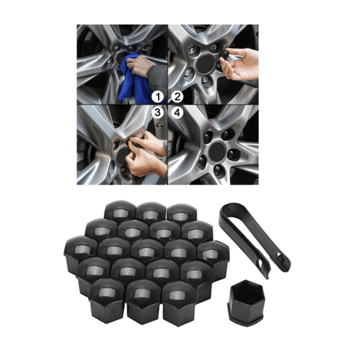 DESLE Tesla Model 3 And Model Y Wheel Nut Covers.20pcs/Set (Black)