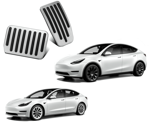 DESLE Performance Pedal Covers for Tesla Model 3 And Model Y(Sliver)