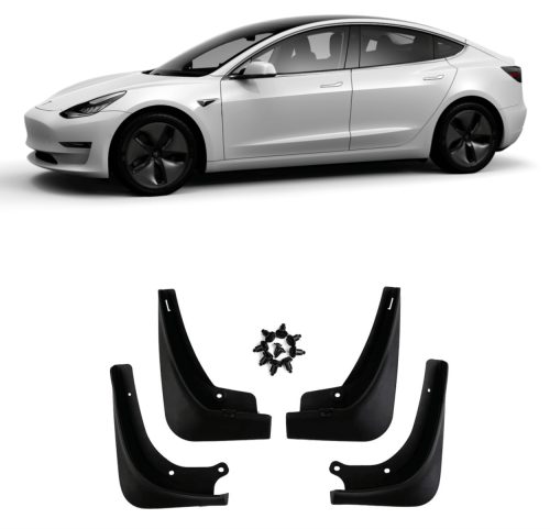 DESLE Tesla Model 3 Mud Flaps.Pack of 4.Fit 2017-2023 Model 3