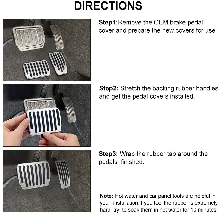 DESLE Performance Pedal Covers for Tesla Model 3 And Model Y(Sliver) - Image 9