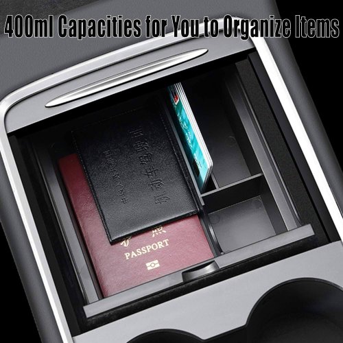 Alternative view of DESLE Center Console Organizer Tray.Fit 2021-2023 Tesla Model 3 and Model Y