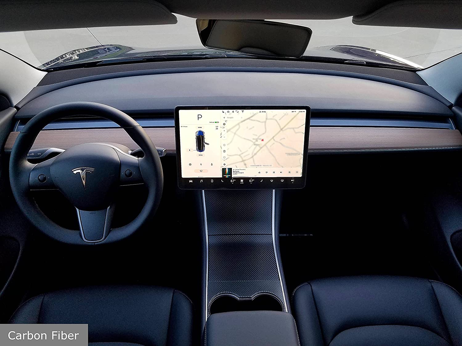 DESLE Only Fit Tesla Model 3 Center Console Cover Kit.Fit 2017-2020 Model 3, Not Fit For New Model 3. - Image 10