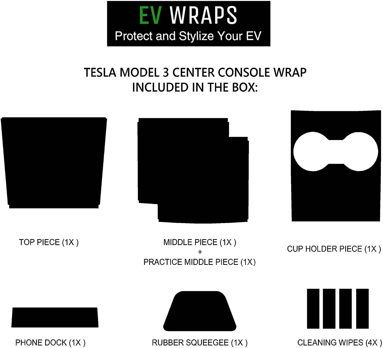 DESLE Only Fit Tesla Model 3 Center Console Cover Kit.Fit 2017-2020 Model 3, Not Fit For New Model 3. - Image 8