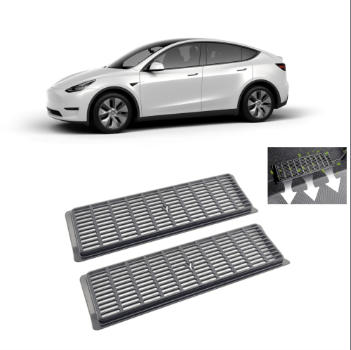 DESLE Tesla Model Y Seat Air Vent Cover Grill Under Front Seat Accessories(Set of 2)