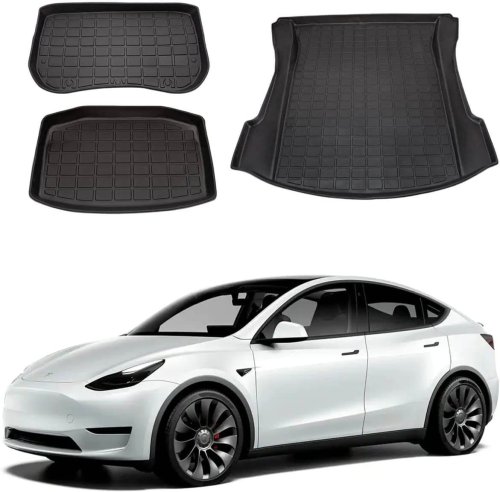 DESLE Tesla Model 3 Fully Cover 3D Trunk Mats.Only Fit New Molde 3 2020-2023.3Pcs