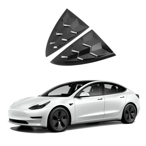 DESLE Rear Side Window Louvers, Air Vent Scoop Louvers for Tesla Model 3 2017-2024