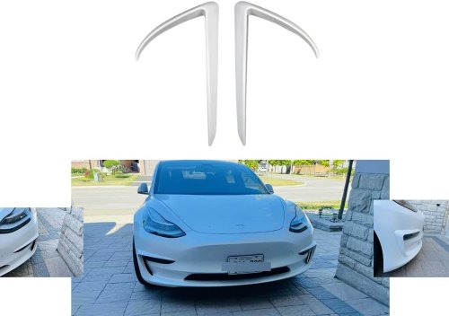 DESLE Tesla Model Y Fog Light Trim Front Fog Light Cover.Fit Model Y.2019-2023 White