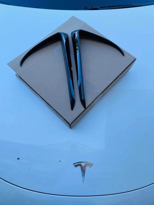 Alternative view of DESLE Tesla Model 3 Fog Light Trim Front Fog Light Cover.Fit Model 3 2017-2023 Black