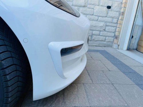 Alternative view of DESLE Tesla Model Y Fog Light Trim Front Fog Light Cover.Fit Model Y.2019-2023 White
