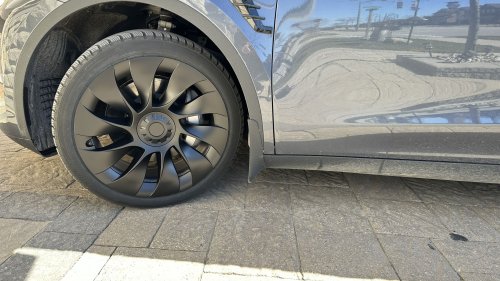 Alternative view of DESLE Tesla Model Y Wheel Rim Protectors Cover.Fit 2020-2025  Set of 4.Matte Black.20 Inch