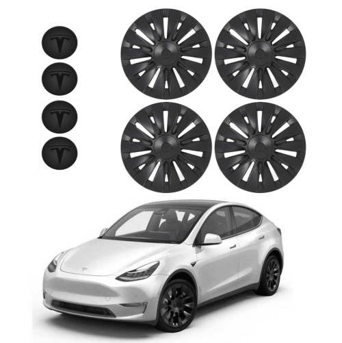 DESLE Tesla Model Y Wheel Rim Protectors Cover.Fit 2020-2025 Set of 4.Matte Black.19 Inch