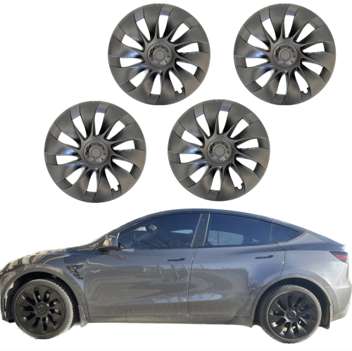 DESLE Tesla Model Y Wheel Rim Protectors Cover.Fit 2020-2025  Set of 4.Matte Black.20 Inch