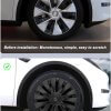 DESLE Tesla Model Y Wheel Rim Protectors Cover.Fit 2020-2025 Set of 4.Matte Black.19 Inch - Image 2