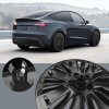 DESLE Tesla Model Y Wheel Rim Protectors Cover.Fit 2020-2025 Set of 4.Matte Black.19 Inch - Image 5