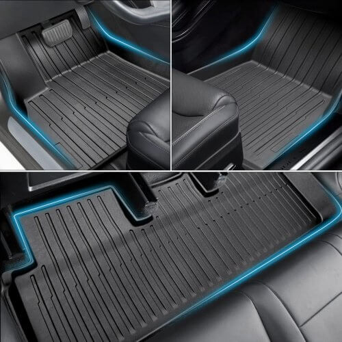 Alternative view of DESLE Only Fit 2024 New Tesla Model 3 Floor Mats 3D Full Cover.3pcs