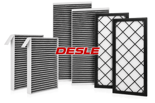 DESLE 6PCS Cabin Air Filter for Tesla Model Y 2020-2026, 2 Cabin Filters + 4 Front Trunk Air Intake Filters, Multi-Layer Activated Carbon HVAC Filter Replacement